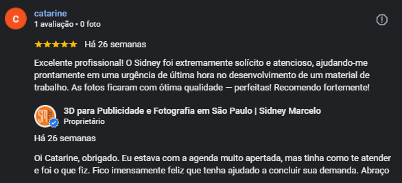 Atendimento rápido e entrega no mesmo dia para projeto urgente