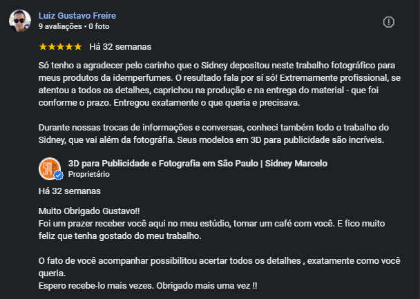 Experiência completa em sessão de fotos com acompanhamento presencial